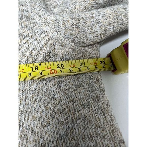 Anthro Thread & Supply Flees Knitted Hoodie 1/4 zipper Cream Teddy Lined Size S - Picture 9 of 15